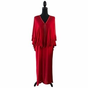 Sterling Styles Maxi Dress and Cape, NWT, One Size